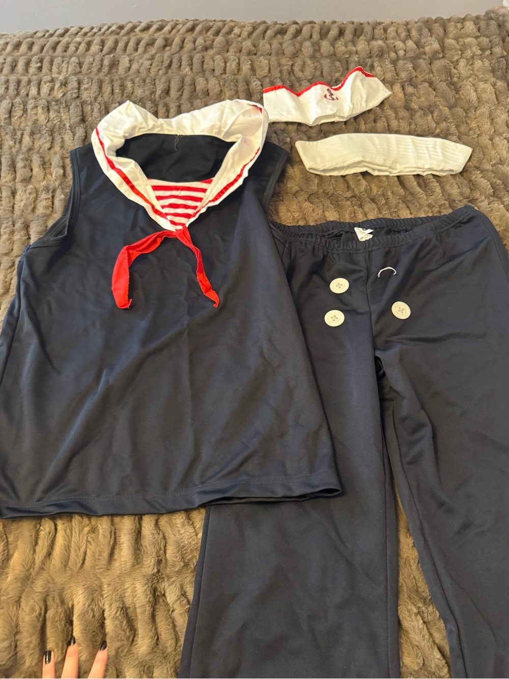 Adult Sailor Costume Medium 40-42 Navy Nautical Halloween Set